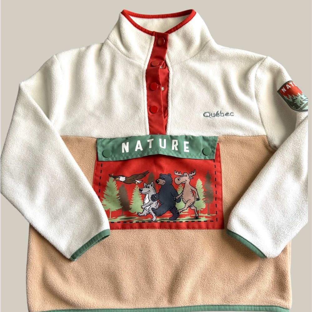 Northern Quebec KIDS 1/4 BUTTON FLEECE Jacket Size 8